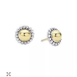 LAGOS Gold and Silver Sunburst Earrings